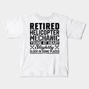 Retired Helicopter Mechanic Funny Retirement Kids T-Shirt